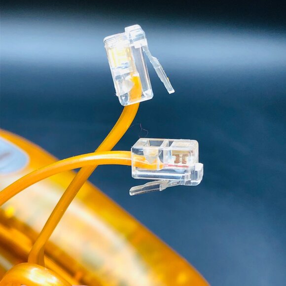 90s CHATEAU Neon Orange Translucent Landline Phone Desktop or Wall Mount - Picture 7 of 10